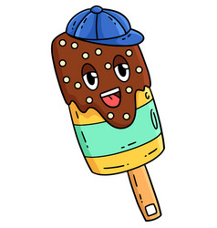 Ice Cream Popsicle Cartoon Colored Clipart