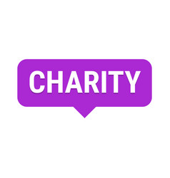 Charity And Generosity Purple Callout Banner With