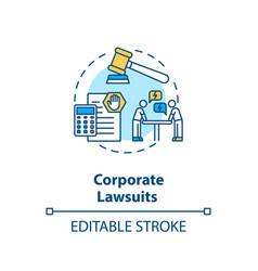 Corporate Lawsuit Concept Icon