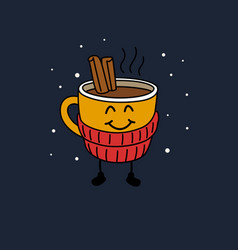 Depicts A Cup With A Hot Drink