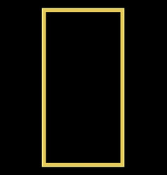 Rectangular Golden Frame Story On The Black