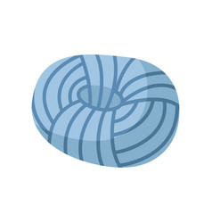 Blue Yarn Donut Ball Cartoon