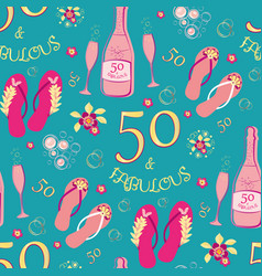 Fifty And Fabulous Seamless Pattern