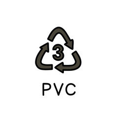 Type Of Plastic Symbol Pvc Doodle Icon