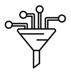 Data Digital Funnel Icon Outline Content