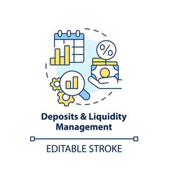 Deposits And Liquidity Management Concept Icon