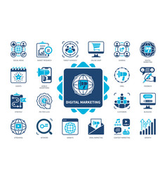 Digital Marketing Solid Icon Set