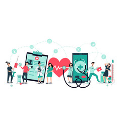 Telemedicine Cartoon Horizontal Header