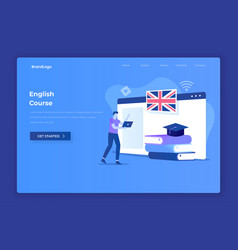 English Course Landing Page Concept