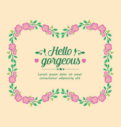 Hello Gorgeous Card Template Design