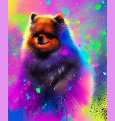 Painting Of A Fluffy Pomeranian