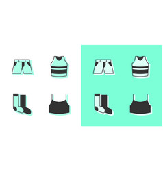 Set Female Crop Top Short Or Pants Socks