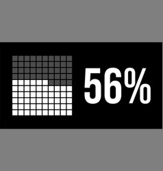 56 Percent Diagram Fifty-six Percentage