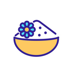 Chamomile In Bowl Icon Outline