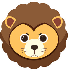 Lion Head In Flat Style