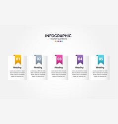 5 Step Business Horizontal Infographic Template