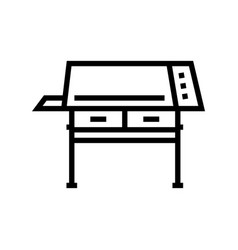 Drafting Table Architectural Drafter Line Icon