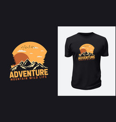 Outdoor Mountain T Shirt Design Graphic For Print