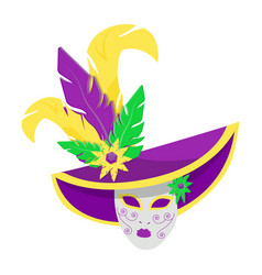 Mardi Gras Mask Isolated On White