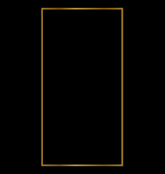 Rectangular Golden Frame Story On The Black