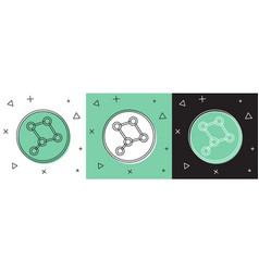 Set Great Bear Constellation Icon Isolated