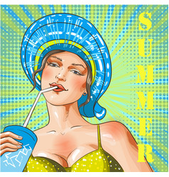 Vintage Pop Art Summer Beach Holiday