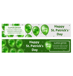 Happy St Patrick S Day Set Horizontal Banners