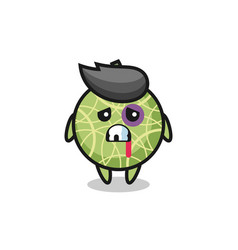 Injured Melon Fruit Character With A Bruised Face