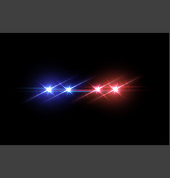 Police Car Flash Effect On Dark Background