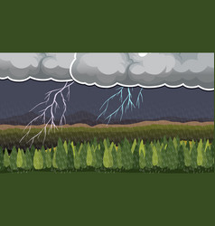 Thumbnail Design With Raining And Lightning