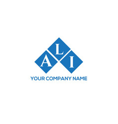 Ali Letter Logo Design On White Background