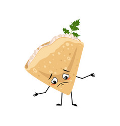 Pancake Character With Cottage Cheese And Parsley