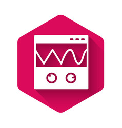 White Oscilloscope Measurement Signal Wave Icon