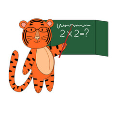 Tiger-a Teacher With Glasses And A Pointer