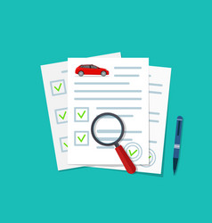 Car Insurance Document Check Auto On Paper