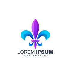 Colorful Fleur De Lis Abstract Logo Design