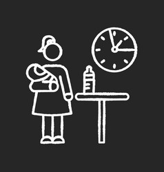 Part Time Babysitter Chalk White Icon On Black