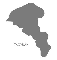 Taoyuan Taiwan Map Grey