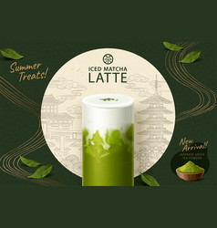 Iced Matcha Latte Banner Ad