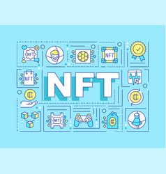 Nft Word Concepts Blue Banner