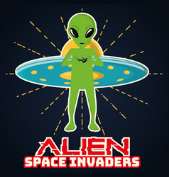 Sci Fi Ufo Alien Sticker