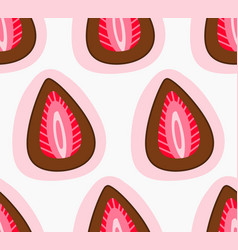 Strawberry Daifuku Mochi Seamless Pattern