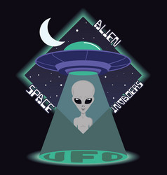 Sci Fi Ufo Alien Sticker