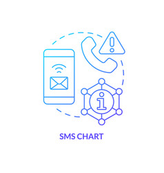 Sms Chart Blue Gradient Concept Icon