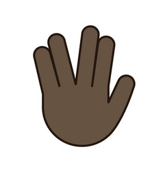 Vulcan Salute Emoji Color Icon