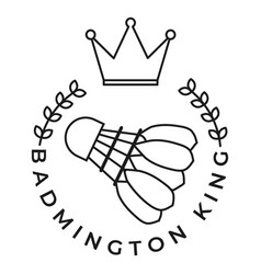 Badmington King Shuttlecock Crown Branch Badge