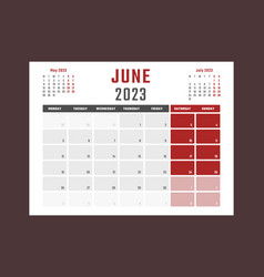 Calendar For June 2023 Starts Monday