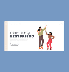 Family Fun Landing Page Template Happy Mother