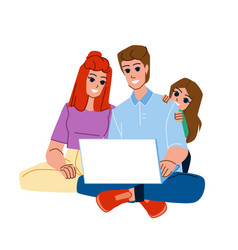 Family Using Computer