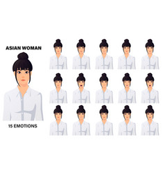 Asian Business Woman 15 Emotions And Facial